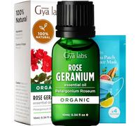 Gya Labs Organic Rose Geranium Essential Oil for Skin - 100% Pure Natural Organic Geranium Essential Oil for Diffuser - Natural Aromatherapy (10 ml)