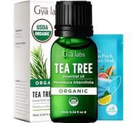 Gya Labs Organic Tea Tree Oil for Skin - 100% Pure Natural Australian Tea Tree Oil for Hair, Face, Toenails, Scalp & Piercings, Refreshing Aromatherapy (10 ml)