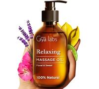 Gya Labs Relaxing Massage Oil for Sore Muscles - Spa Quality Sore Muscle Massage Oil - Warming Massage Oil Non Greasy & Body Massage Oil for Men & Women - 100% Natural (200 ml)