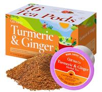 Gya Tea Co Turmeric Ginger Herbal Pod (16 ct) - Decaf Wellness for Body Comfort & Digestion Health