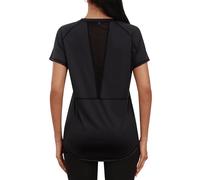 Gyabnw Ladies Sports Top Gym Shirts Short Sleeve Casual Workout Yoga Running Top Crew Neck Back Mesh Fitness Athletic Tee Shirts Black