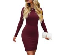 Gyabnw Ladies Winter Jumper Dress Warm Knit Bodycon Sweater Dress Long Sleeve Casual Elegance