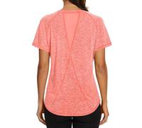 Gyabnw Womens Sports Top Gym Yoga Running Tops Back Mesh Ladies Loose Crew Neck Quick Dry Short Sleeve T-Shirts Orange