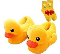 Gyagalre Duck Slippers, Duck Slippers for Women/Men, Plush Duck Feet Slippers, Little Yellow Duck Foot Slippers, Yellow Duck Yellow Duck, 10/10.5 UK