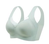 Gyagalre Hatme Posture Corrector Bra, Original, Hatme Bra, Wireless Push-Up Comfy Posture Corrector Back Bra, Wmbra Crossover Bra for Women, Light Green B, XL