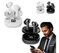 Gyagalre NovaLingo AI Headphones with Direct Translator | 3-in-1 In-Ear Translator, Real-time Translation, Bluetooth & Noise Cancellation (Black and White)