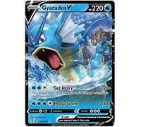 Gyarados V 028/203 Ultra Rare Pokemon Card (SWSH Evolving Skies) + 1x TitanCards® Toploader