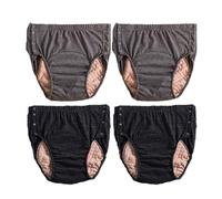 Gycdwjh Reusable Incontinence Underwear, Incontinence Pants for Adults Washable Cotton Breathable Leak-Proof Underwear for Elderly with Anti-Leakage Pads,L
