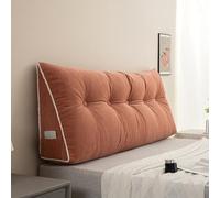 GYCF Headboard Pillow,Back Cushion,Soft Washable Bed Cushion Suitable for Bed Sofa,Cushion with Removable Washable Cover, with Practical Side Compartment,Orange 01,60 * 50 * 20CM