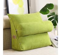 GYCS Adjustable Lumbar Cushion,Back Support Pillow,Bed Reading Pillow with Ergonomic Backrest Comfortable Support Pillow for Reading in Bed, Sofa Relaxation,fruit green,60 * 50 * 20cm