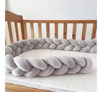 GYCS Braided Cushion, Bed Guard Rail Surrounds Cushions, Braided Knotted Pillows, All-Round Protection Pillow for Bed, Thick Soft Breathable Cushion Side Protectors,A03,300cm