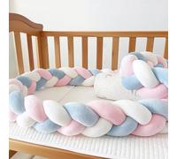 GYCS Braided Cushion, Bed Guard Rail Surrounds Cushions, Braided Knotted Pillows, All-Round Protection Pillow for Bed, Thick Soft Breathable Cushion Side Protectors,A12,100cm