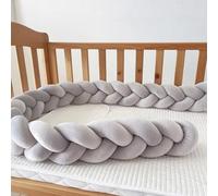 GYCS Braided Cushion, Bed Guard Rail Surrounds Cushions, Braided Knotted Pillows, All-Round Protection Pillow for Bed, Thick Soft Breathable Cushion Side Protectors,A03,100cm