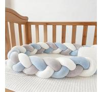 GYCS Braided Cushion, Bed Guard Rail Surrounds Cushions, Braided Knotted Pillows, All-Round Protection Pillow for Bed, Thick Soft Breathable Cushion Side Protectors,A09,200cm