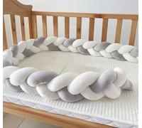 GYCS Braided Cushion, Bed Guard Rail Surrounds Cushions, Braided Knotted Pillows, All-Round Protection Pillow for Bed, Thick Soft Breathable Cushion Side Protectors,A07,300cm