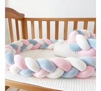 GYCS Braided Knotted Pillows,Bed Guard Rail Surrounds Cushions, Braided Cushion, All-Round Protection Pillow for Bed, Thick Soft Breathable Cushion Side Protectors,A12,150cm