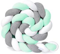 GYCS Braided Mat Cuddle Cushion Braided Pillows Knotted Soft Anti-Fall All-Round Protection Pillow Decor Knot Pillow Bed Guard Rail Knot Nursing Cushion for Home Bedroom,B14,100CM