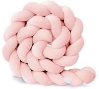 GYCS Braided Mat Cuddle Cushion Braided Pillows Knotted Soft Anti-Fall All-Round Protection Pillow Decor Knot Pillow Bed Guard Rail Knot Nursing Cushion for Home Bedroom,B19,100CM