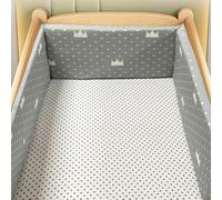 GYCS Breathable Crib Bumper Cot Liner Breathable Mesh Cot Liner Airwrap Cot Bumper Baby Cot Bumpers Padded Cot Bumpers for Cot Bed Baby Cot Bed Bumper Soft,N11,180 * 30CM