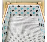 GYCS Breathable Crib Bumper Cot Liner Breathable Mesh Cot Liner Airwrap Cot Bumper Baby Cot Bumpers Padded Cot Bumpers for Cot Bed Baby Cot Bed Bumper Soft,N09,200 * 30CM
