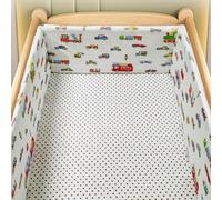 GYCS Breathable Crib Bumper Cot Liner Breathable Mesh Cot Liner Airwrap Cot Bumper Baby Cot Bumpers Padded Cot Bumpers for Cot Bed Baby Cot Bed Bumper Soft,N08,180 * 30CM