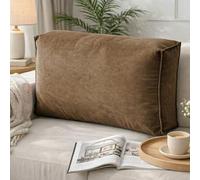 GYCS Classic Large Sofa Back Waist Cushion,Comfort Reading Pillow Lumbar Support,Bed Rest Back Pillow with Removable Cover,Perfect for Sofa,Bedside,Bay Window,camel,60X12X45CM