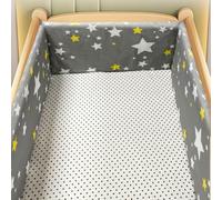GYCS Cot Liner Headboard Bumper Padded Side Protectors Protect All Round Crib Rail Cover Baby Bed Baby Boys Girls Nursery Breathable Crib Bed Liner Bumper Cot Bumper Mesh,N03,250 * 30CM