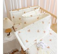 GYCS Crib Bumper Cot Liner Airwrap Breathable Mesh Cot Liner Breathable Mesh Bumpers Baby Bumpers Safer Baby Padded,B06,120x28cm