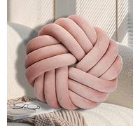 GYCS Cushion Soft Plush Knot Ball Pillow Waist Back Cushion Home Decorative Pillow for Sofa Bed,carmine,30cm