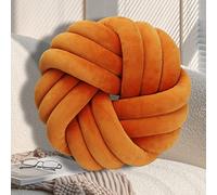 GYCS Cushion Soft Plush Knot Ball Pillow Waist Back Cushion Home Decorative Pillow for Sofa Bed,orange,30cm