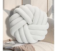 GYCS Cushion Soft Plush Knot Ball Pillow Waist Back Cushion Home Decorative Pillow for Sofa Bed,White,30cm