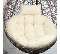 GYCS Egg Chair Cushion, Patio Hanging Chair Cushion Padwith Headrest Pillow, Replacement Cushion for Hanging Chair, Hammock Chair Cushion, Soft Indoor Outdoor Furniture Recliner,beige,100CM