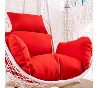 GYCS Egg Chair Cushion, Thick Hanging Basket Chair Bench Cushion Pad, Soft Patio Hanging Chair Cushion Pad for Outdoor Indoor Egg Hanging Basket Chair, Patio Garden,bright red,With cotton