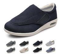 GYCS Extra Wide Width Shoes Women Men Orthopedic Diabetic Shoes with Memory Foam Adjustable Walking Sneaker for Plantar Fasciitis Orthopedic Footwear,blue,39EU/Lable41