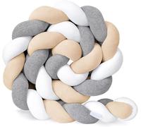 GYCS Knot Cushion, Braided Knotted Cushion, Handmade Soft Knot Pillow, Decorative Pillows for Bed, 100% Cotton Bed Set All Round Braided Protector for Room Decor,B02,150CM