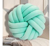 GYCS Knotted Pillow Cushion Soft Plush Knot Ball Pillow Waist Back Cushion Home Decorative Throw Pillow for Sofa Bed,blue,35cm