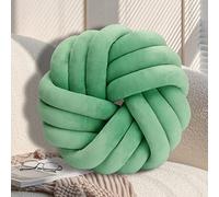 GYCS Knotted Pillow Cushion Soft Plush Knot Ball Pillow Waist Back Cushion Home Decorative Throw Pillow for Sofa Bed,green,42cm