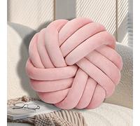 GYCS Knotted Pillow Cushion Soft Plush Knot Ball Pillow Waist Back Cushion Home Decorative Throw Pillow for Sofa Bed,pink B,30cm