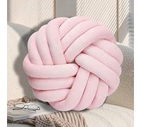 GYCS Knotted Pillow Cushion Soft Plush Knot Ball Pillow Waist Back Cushion Home Decorative Throw Pillow for Sofa Bed,pink,35cm