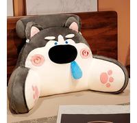 GYCS Lumbar Support Cushion, Reading Pillow for Bed Adult, Reading Pillows, Cuddle Cushion, Bedside Cushion Soft Detachable Reading Back Support Rest Pillow for Watching TV,husky,75x50cm