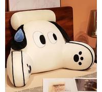 GYCS Lumbar Support Cushion, Reading Pillow for Bed Adult, Reading Pillows, Cuddle Cushion, Bedside Cushion Soft Detachable Reading Back Support Rest Pillow for Watching TV,white dog,75x50cm