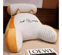 GYCS Lumbar Support Cushion Reading Pillow for Bed Lovely 2 in 1 Backrest Pillows Detachable Backrest Soft Chair Multifunctional Arm Rests Back Support for Relaxing Watching,corgi,70 * 50cm