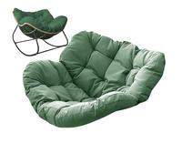 GYCS Outdoor Indoor Patio Rocking Chair Replacement Cushion, Rocking Chairs Cushions Rattan Waterproof, Egg Chair Cushion for Garden, Papasan Chair, Lounge Chair (Cushion Only),dark green,125 x135cm