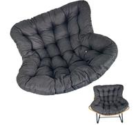 GYCS Outdoor Patio Rocking Chair Padded Cushion, Indoor Oversized Rattan Wicker Lounge Chair, for Outdoor Indoor Egg Hanging Basket Chair Cushion Soft Furniture Recliner,dark gray,125X115