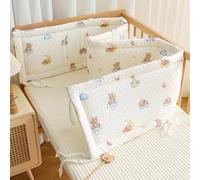 GYCS Padded Crib Bumper,Cot Bumpers for Cot Bed,Cot Padding for Sides,Adjustable Baby Cot Bumper Set,Cot Bumper Breathable,Airwrap Cot Bumper,B04,100x28cm