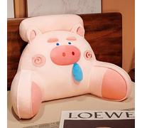 GYCS Reading Pillow for Bed Adult, Bed Chair Pillow, Backrest Pillow, Backrest Pillow for Bed, Cuddle Cushion for Kids, Bed Backrest Pillows with Neck Arm Back Support Pillow,pink pig,75x50cm
