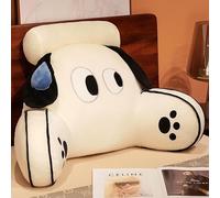 GYCS Reading Pillow for Bed Adult, Bed Chair Pillow, Backrest Pillow, Backrest Pillow for Bed, Cuddle Cushion for Kids, Bed Backrest Pillows with Neck Arm Back Support Pillow,white dog,75x50cm