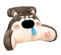 GYCS Reading Pillows for Bed Sofa, Reading Pillow for Bed, Lumbar Support Cushion, Cuddle Cushion, Lovely 2 in 1 Backrest Pillows Multifunctional Sofa for Relaxing Watching,husky,65x40cm