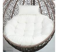 GYCS Seat Cushion for Hanging Chair, Comfortable Swing Chairs Cushions, Soft Patio Hanging Chair Cushion Pad for Outdoor Indoor Egg Hanging Basket Chair Egg Chair Cushion,offwhite,120CM