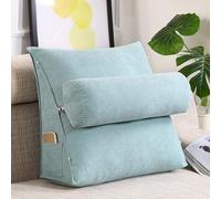 GYCS Triangle Wedge Pillow with Neck Support,Cuddle Cushion,Back Pillow,Flex Back Support Adjustable Back Wedge Cushion Sofa Bed Office Chair Rest Reading Pillow,lake blue,45 * 45 * 20cm